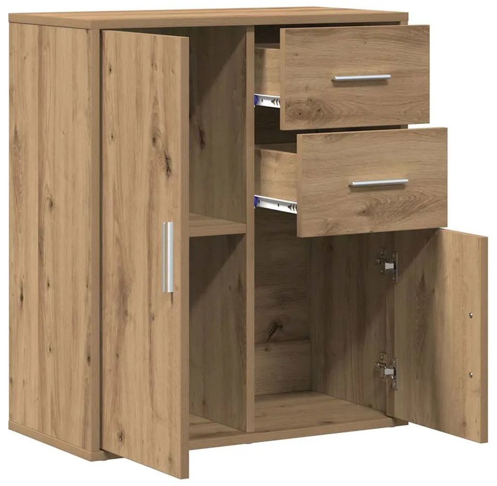 vidaXL Πλαϊνό γραφείο artisan δρυς 60 x 31 x 70 εκ Επεξεργασμένο ξύλο