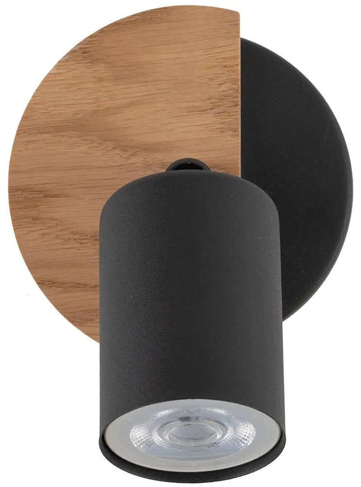 Φωτιστικό Οροφής - Σποτ Cover Wood 4673 1xGU10 10W 11x15cm Black TK Lighting