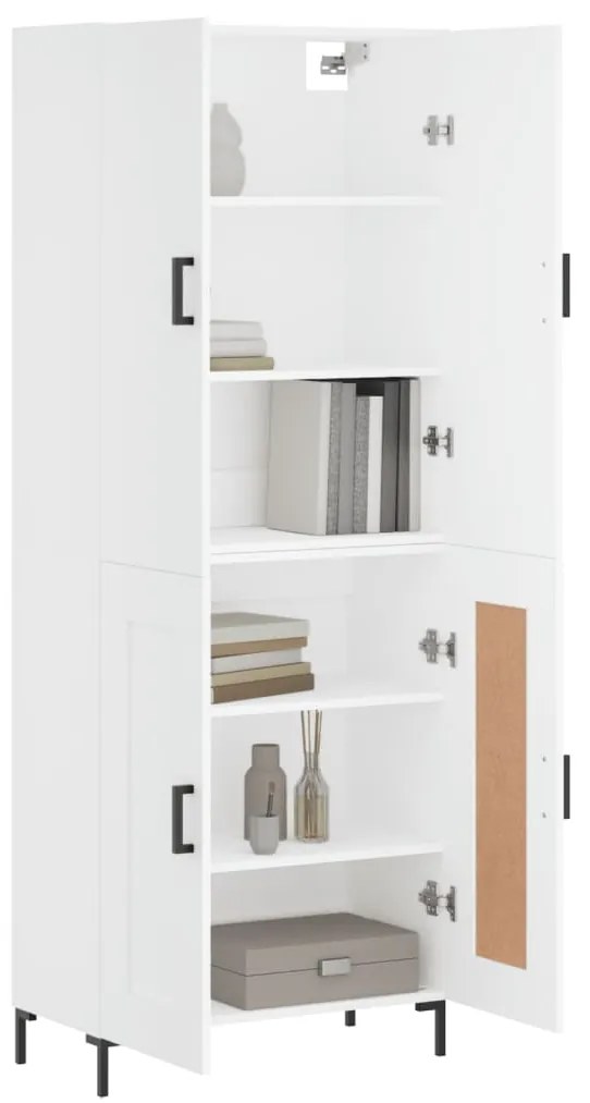 vidaXL Ντουλάπι Λευκό 69,5x34x180 εκ. από Επεξεργασμένο Ξύλο