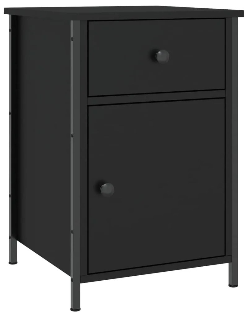 vidaXL Κομοδίνο Μαύρο 40 x 42 x 60 εκ. από Επεξεργασμένο Ξύλο