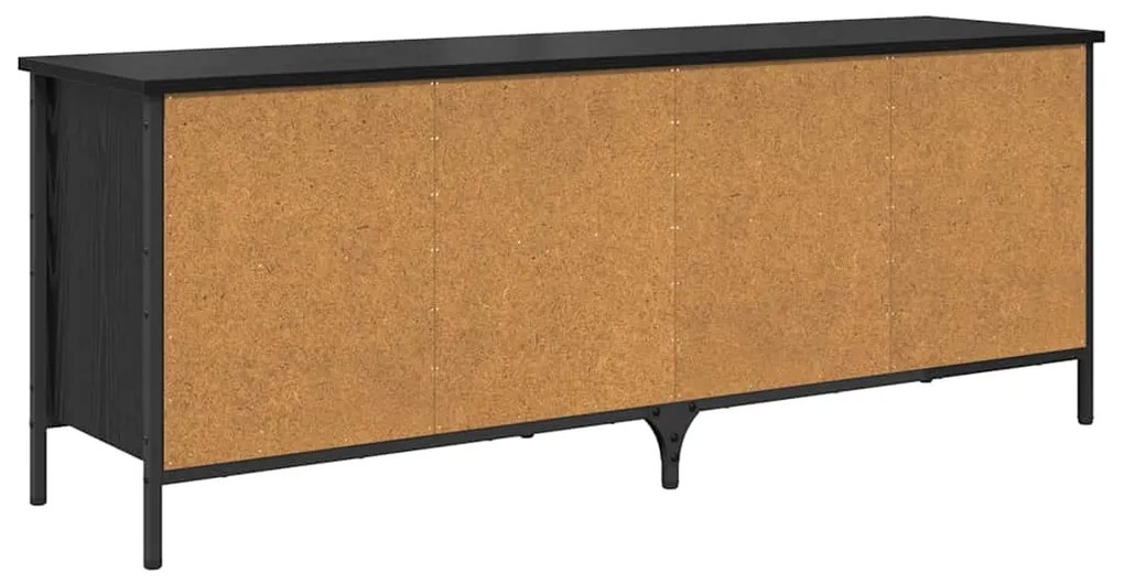 vidaXL Ντουλάπα Παπουτσιών με ράφι Μαύρη Οξυά 131 x 35 x 50 εκ