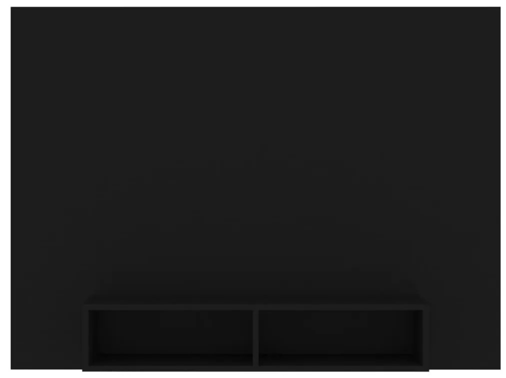 vidaXL Έπιπλο Τηλεόρασης Τοίχου Μαύρο 135 x 23,5 x 90 εκ. Μοριοσανίδα