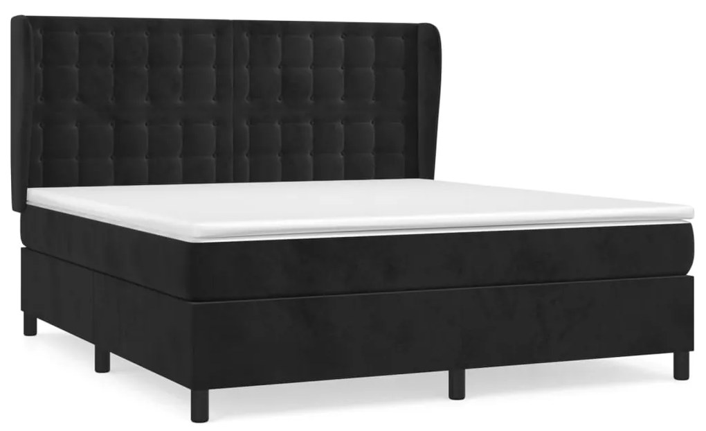 ΚΡΕΒΑΤΙ BOXSPRING ΜΕ ΣΤΡΩΜΑ ΜΑΥΡΟ 180X200 ΕΚ. ΒΕΛΟΥΔΙΝΟ 3129467