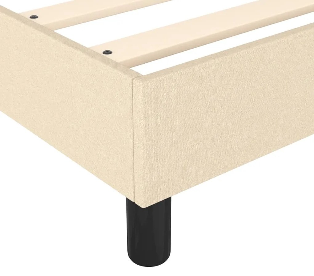 Κρεβάτι Boxspring με Στρώμα Κρεμ 180x200 εκ. Υφασμάτινο - Κρεμ