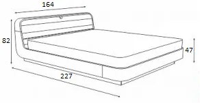 Σετ Κρεβατοκάμαρας ξύλινο S02 160x200 DIOMMI 40-047