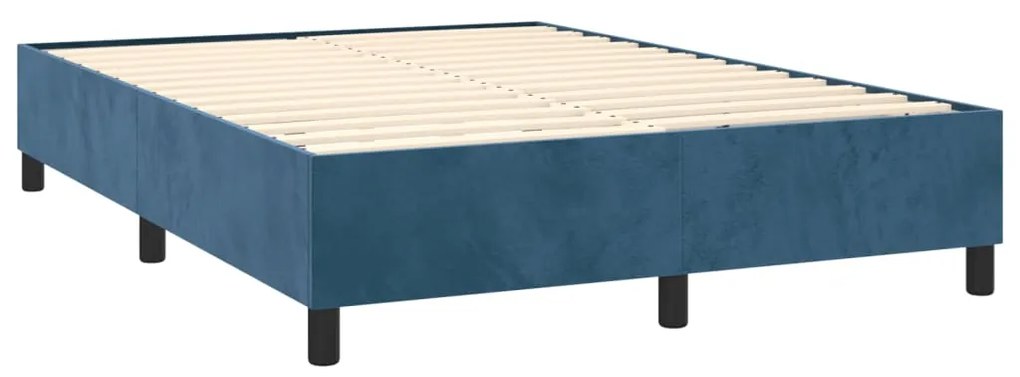 ΠΛΑΙΣΙΟ ΚΡΕΒΑΤΙΟΥ BOXSPRING ΣΚΟΥΡΟ ΜΠΛΕ 140X200 ΕΚ. ΒΕΛΟΥΔΙΝΟ 3121124