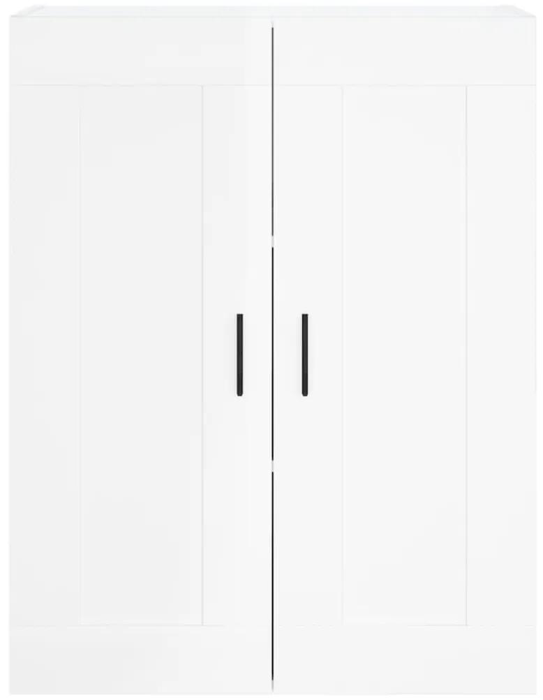 Ντουλάπι Τοίχου Γυαλ. Λευκό 69,5 x 34 x 90 εκ. Επεξεργ. Ξύλο - Λευκό