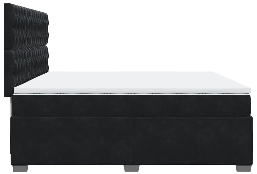 ΚΡΕΒΑΤΙ BOXSPRING ΜΕ ΣΤΡΩΜΑ ΜΑΥΡΟ 200X200 ΕΚ. ΒΕΛΟΥΔΙΝΟ 3291010