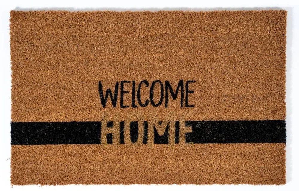 Πατάκι Εισόδου Coco Gold 910 Welcome Home 40X60cm Beige-Black Sdim 40Χ60