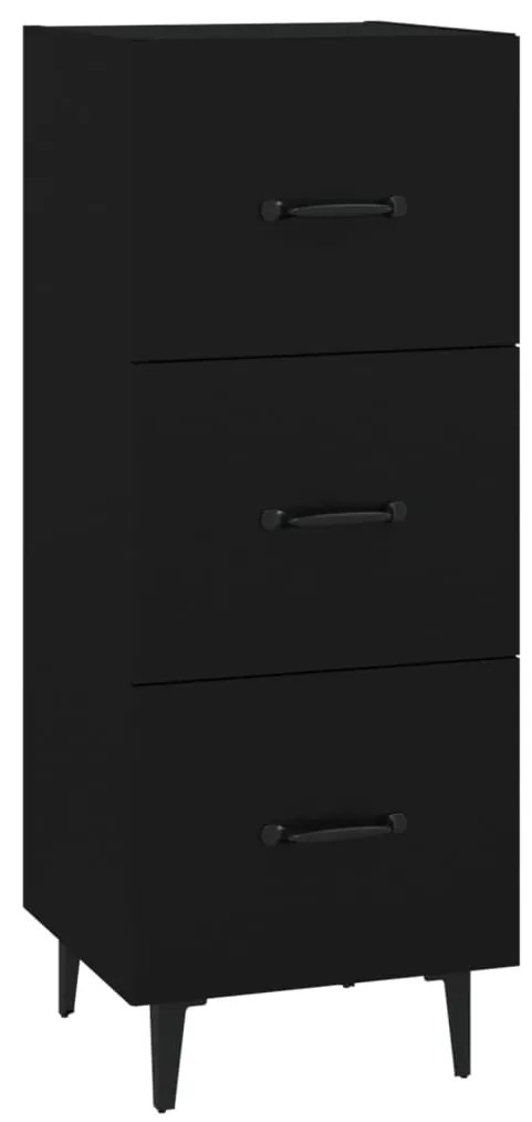 vidaXL Ντουλάπι Μαύρο 34,5 x 34 x 90 εκ. από Επεξεργασμένο Ξύλο