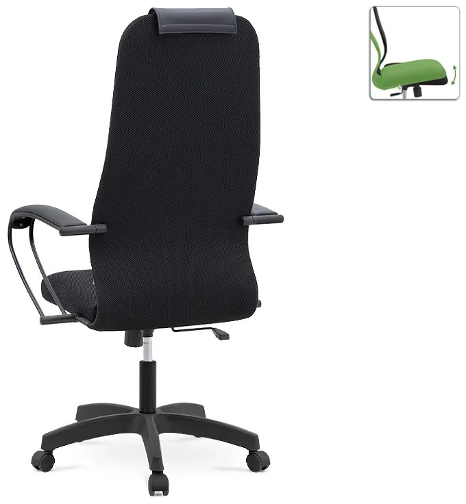Καρέκλα γραφείου Darkness Megapap με διπλό ύφασμα Mesh σε χρώμα μαύρο 66,5x70x123/133εκ. - Ύφασμα - GP008-0009