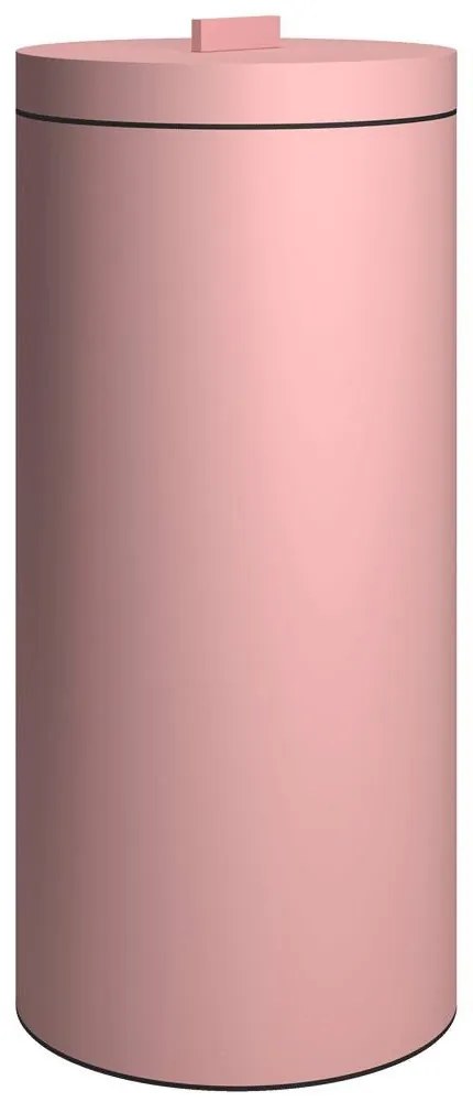 Καλάθι Απλύτων 30Lt 2560-303 25x60cm Matte Pink Pam&amp;Co Ανοξείδωτο Ατσάλι