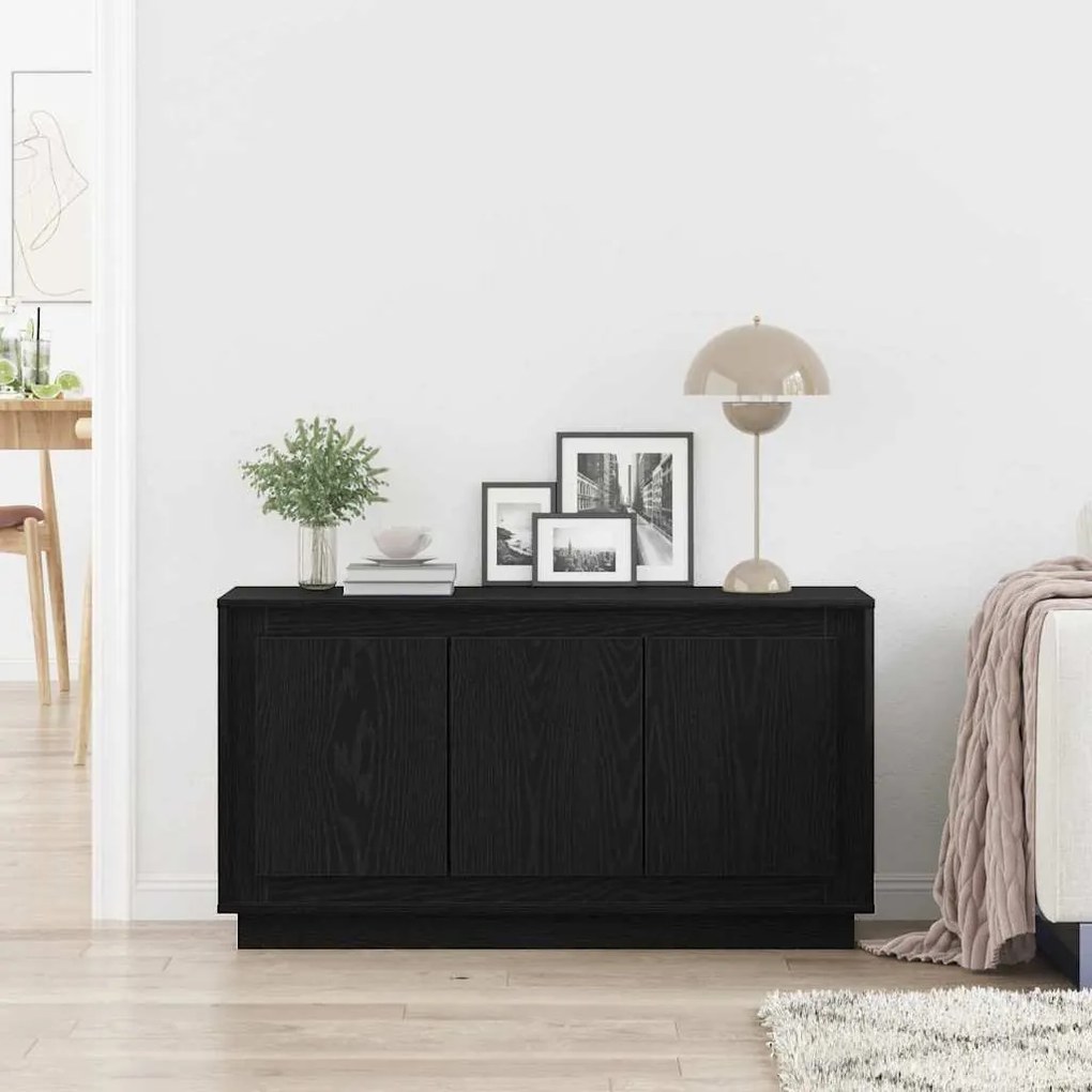 vidaXL Μπουφές Μαύρη δρυς 102 x 35 x 55 εκ. Επεξεργασμένο ξύλο