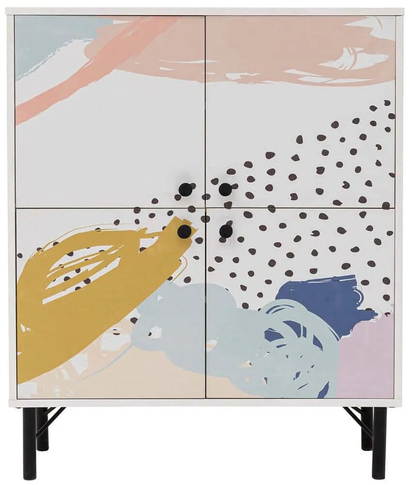 Παπουτσοθήκη - Ντουλάπι Multilux Dot 869VEL4524 95x36x111cm Multi Μοριοσανίδα, Μέταλλο