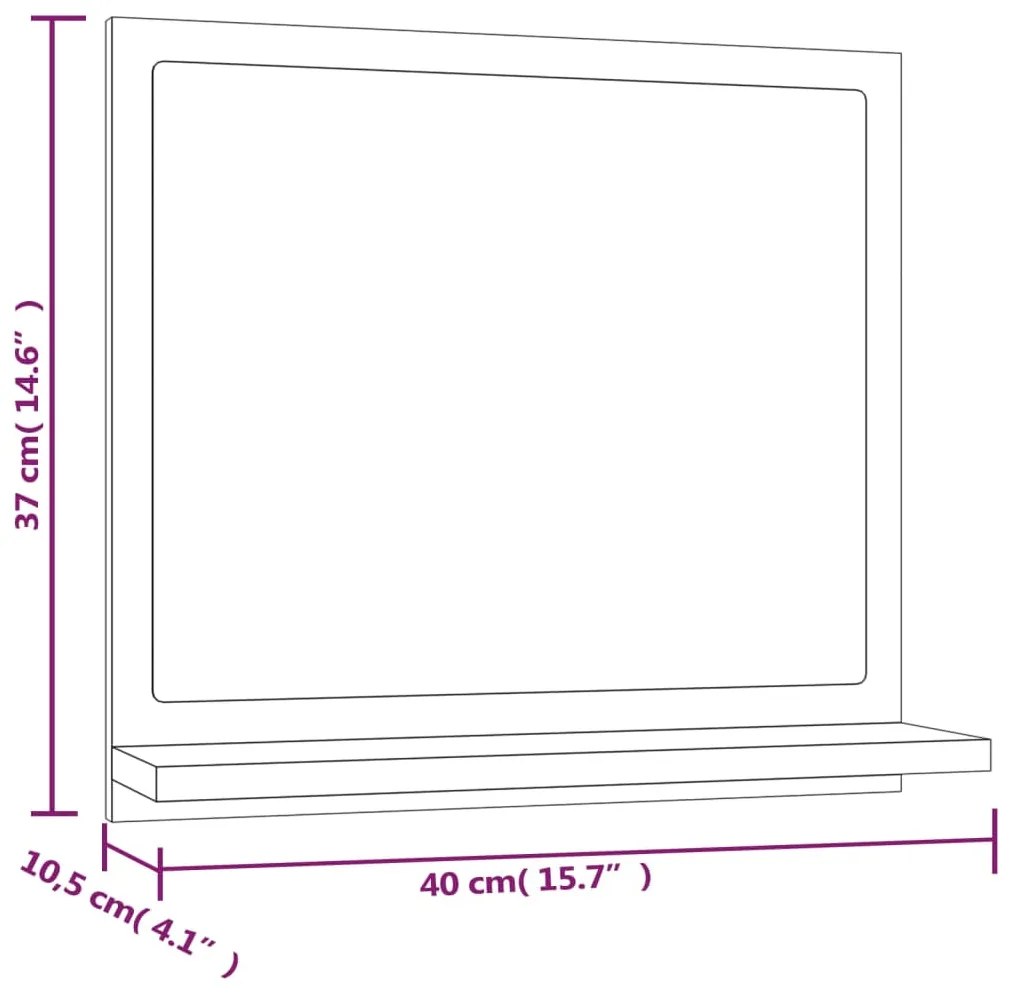 ΚΑΘΡΕΦΤΗΣ ΜΠΑΝΙΟΥ ΓΚΡΙ SONOMA 40X10,5X37 ΕΚ. ΕΠΕΞΕΡΓΑΣΜΕΝΟ ΞΥΛΟ 815634