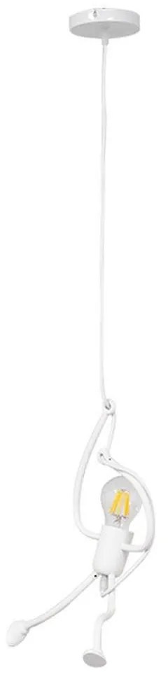 Φωτιστικό Οροφής Little Man 01651 1xΕ27 Φ20x40cm White GloboStar