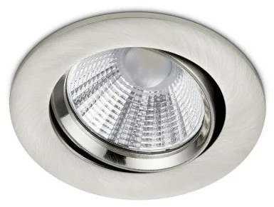 Χωνευτό Σποτ Φωτιστικό Οροφής LED 5,5W Στρογγυλό Περιστρεφόμενο ΙΡ23 Dimmable 36 Μοίρες Pamir Trio Lighting-650510107-Νίκελ Ματ 650510107