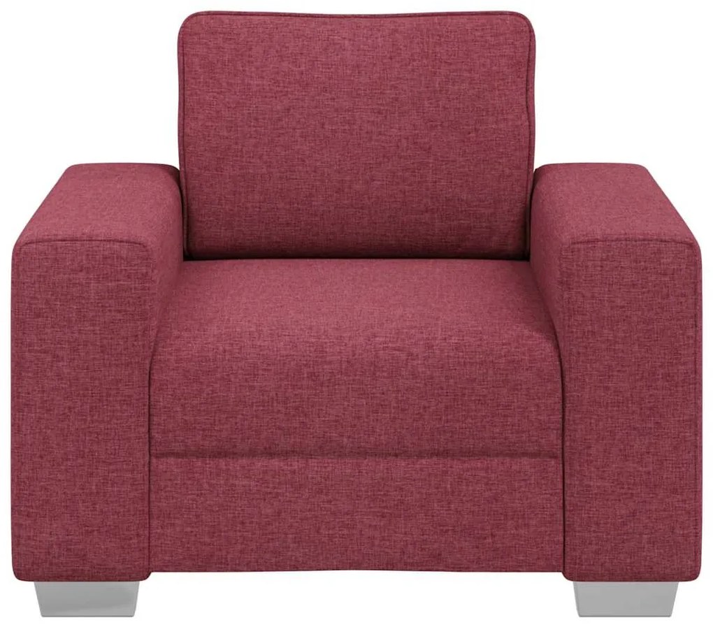 vidaXL Καναπές με μαξιλάρι Μπορντό 100 x 77 x 82 εκ ύφασμα
