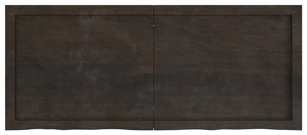 vidaXL Ράφι Τοίχου Σκούρο Καφέ 120x50x(2-6) εκ. Επεξ. Μασίφ Ξύλο Δρυός