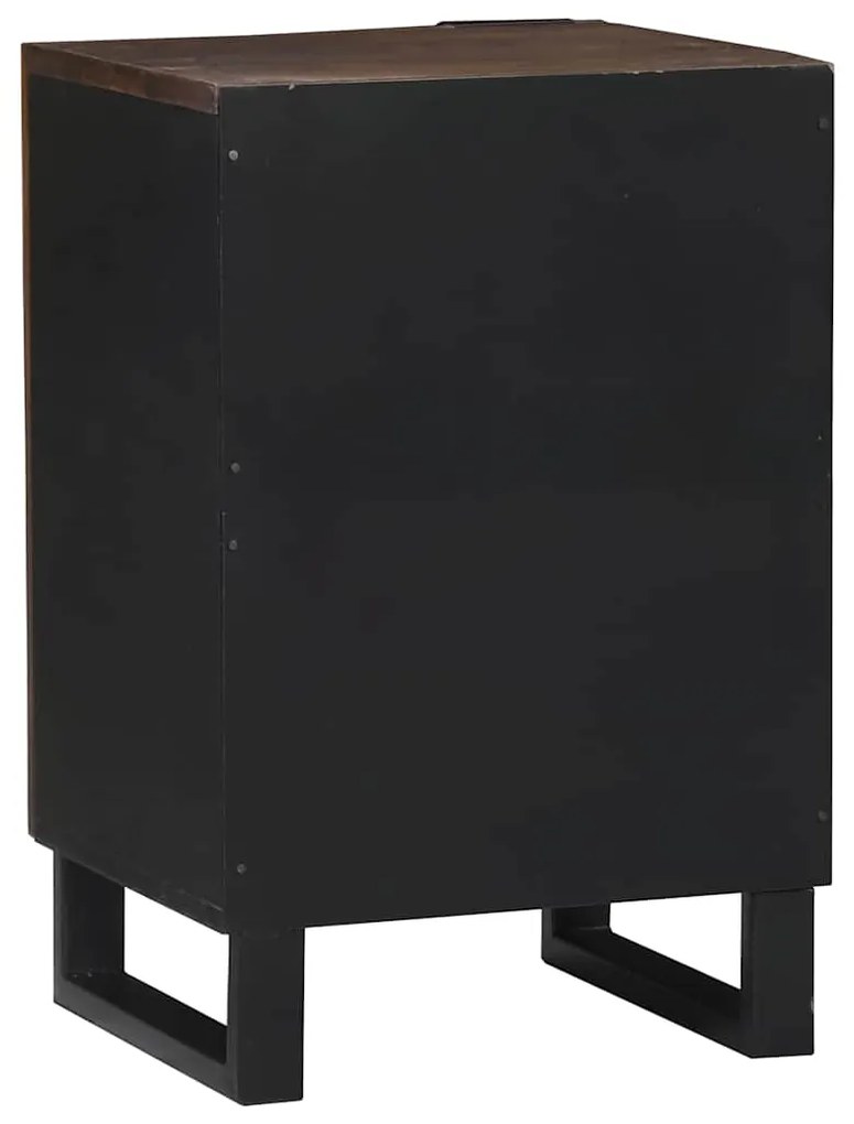 vidaXL Ντουλάπι Μπάνιου με ράφι Καφέ, Μαύρο 38 x 33.5 x 58 εκ.