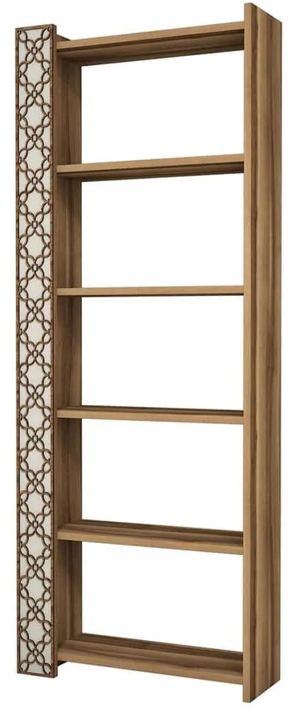 Βιβλιοθήκη City 845HCT3609 64,6x24,2x170cm Walnut-Cream