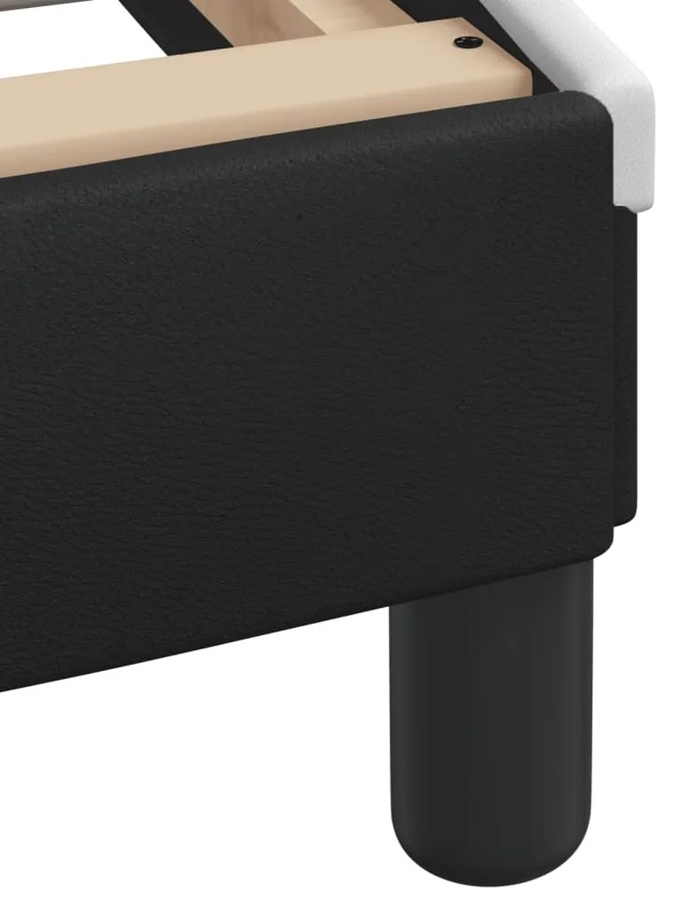 vidaXL Κρεβάτι με Στρώμα Hvar Μαύρο/Λευκό 180x200 εκ. από Συνθετικό δέρμα