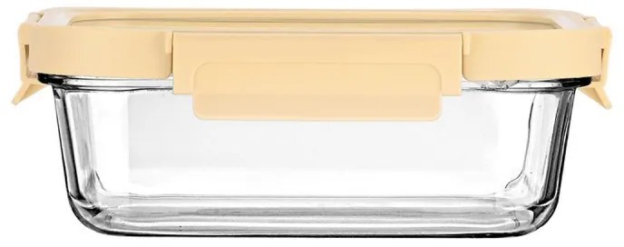 ESTIA ΦΑΓΗΤΟΔΟΧΕΙΟ CLICK&amp;SEAL ΓΥΑΛΙΝΟ 1050ml 21.6x16.5x7.4cm ΜΕ ΚΑΠΑΚΙ ΠΛΑΣΤΙΚΟ IVORY