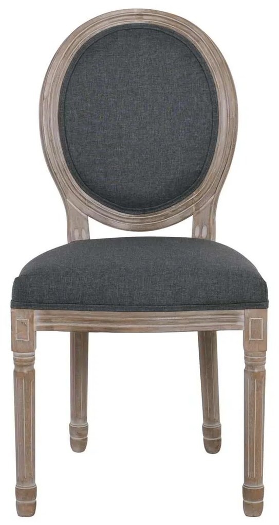 Καρέκλα JAMESON Decape/Ύφασμα Γκρι 49x55x95cm (Σετ 2 ΤΕΜ)