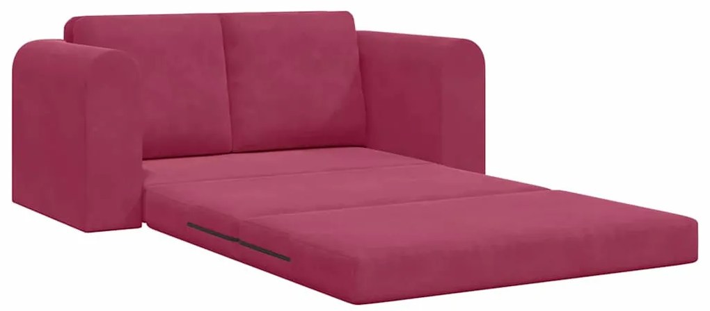 vidaXL Κρεβάτι καναπές Κόκκινο 148 x 71 x 83 εκ. Βελούδο
