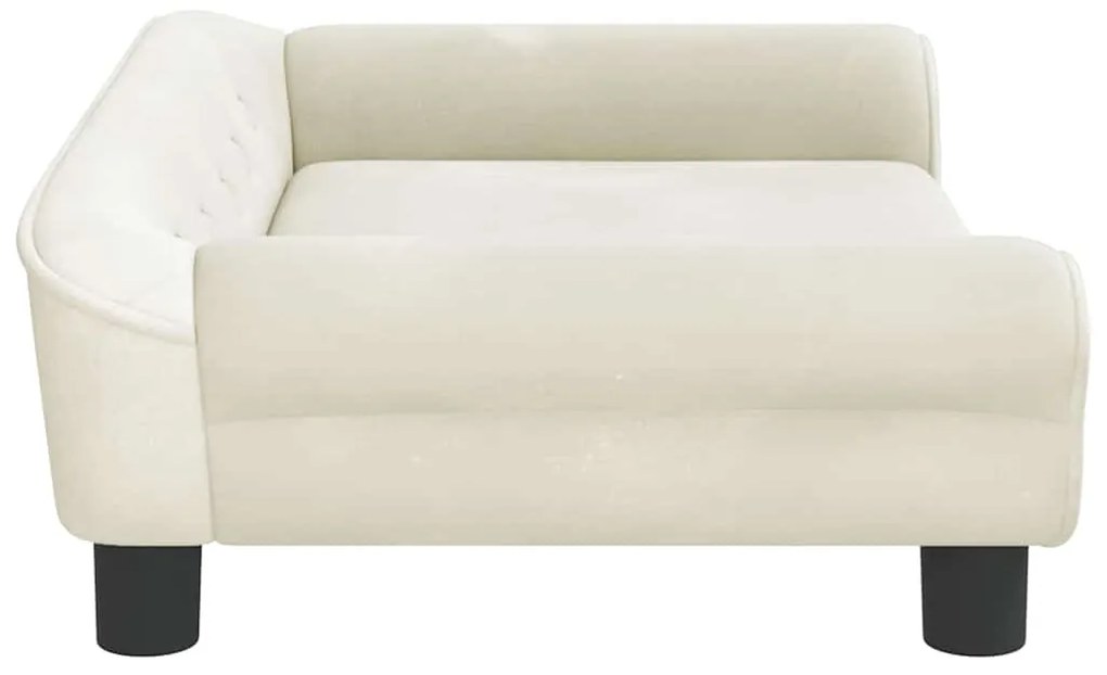 vidaXL Κρεβάτι Σκύλου Κρεμ 70 x 48 x 22 εκ. Βελούδινο