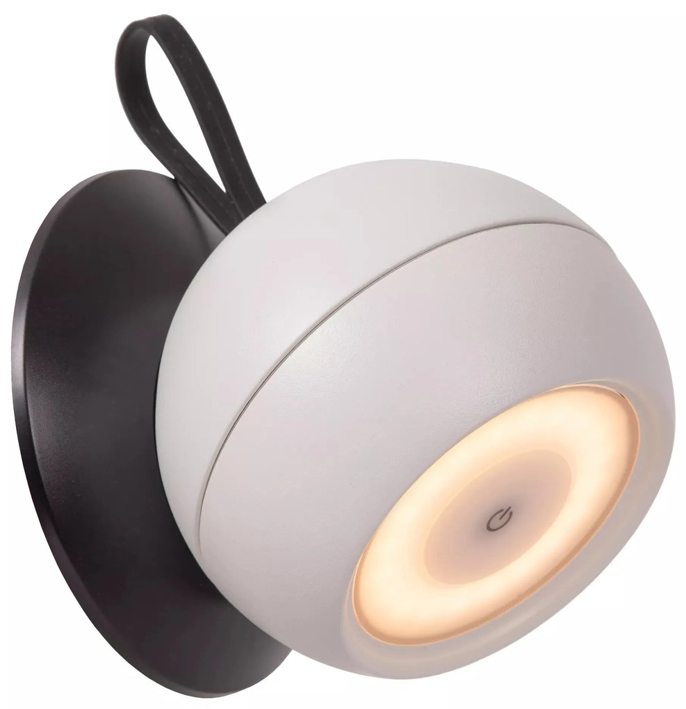 Φωτιστικό Επίτοιχο Lucide 27251-02-31 LUNEX Λευκό (White)|Μαύρο Ματ (Black Mat) 3000 K
