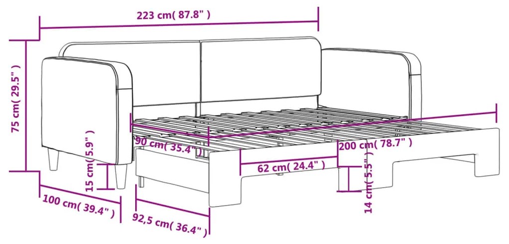 ΚΑΝΑΠΕΣ ΚΡΕΒΑΤΙ ΣΥΡΟΜΕΝΟΣ ΜΑΥΡΟΣ 90 X 200 ΕΚ. ΥΦΑΣΜΑΤΙΝΟΣ 3196818