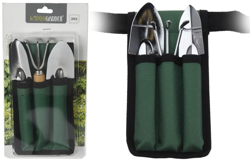 Σετ Εργαλεία Χειρός ProGarden με Θήκη μεταφοράς και ρυθμιζόμενη ζώνη - 4 τεμάχια