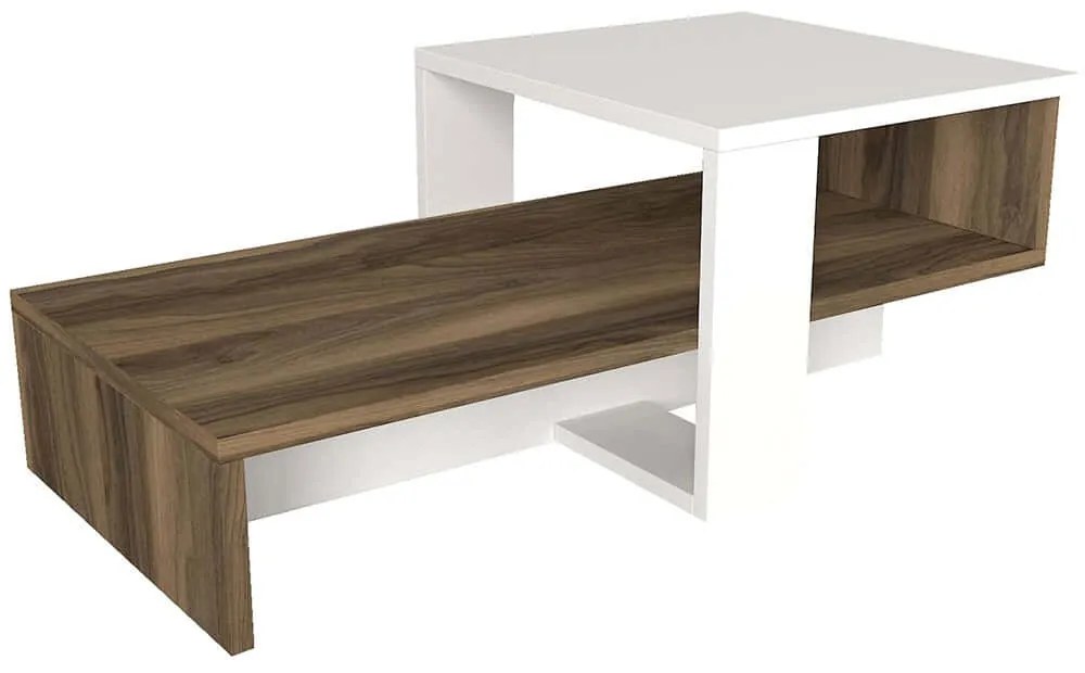 Τραπέζι Σαλονιού Chain 731WAT2801 80x43,6x32,6cm White-Walnut