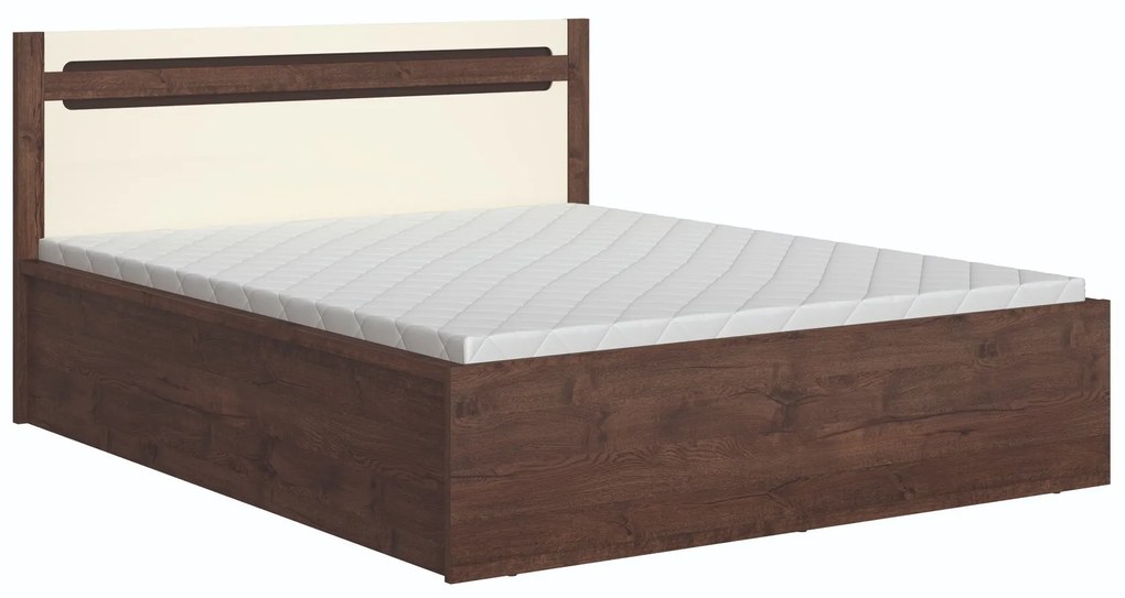 Κρεβάτι Boston AY120, Διπλό, Καφέ, 140x200, Πλαστικοποιημένη μοριοσανίδα, Τάβλες για Κρεβάτι, 150x206x97cm, 110 kg | Epipla1.gr