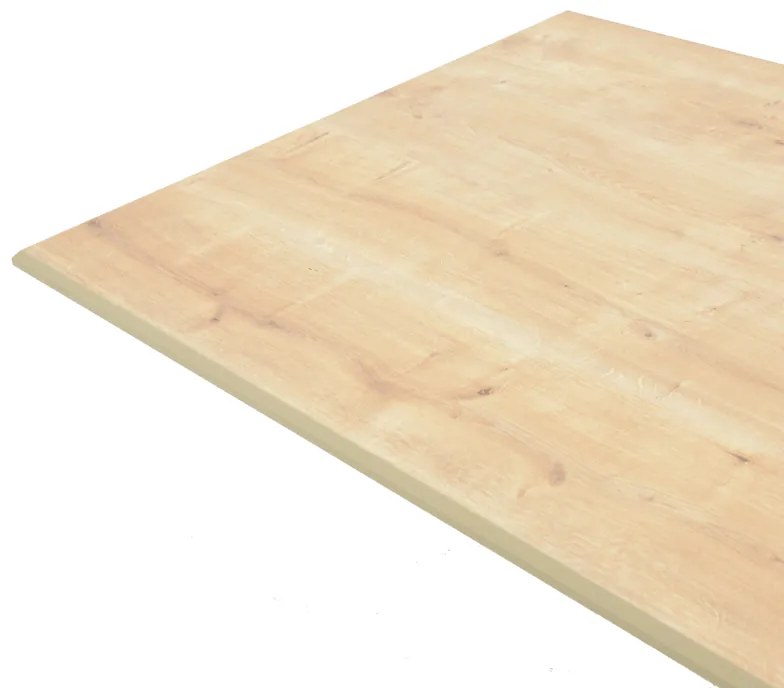 Τραπέζι Dinny pakoworld oak mdf-μαύρο μέταλλο 180x90x75εκ