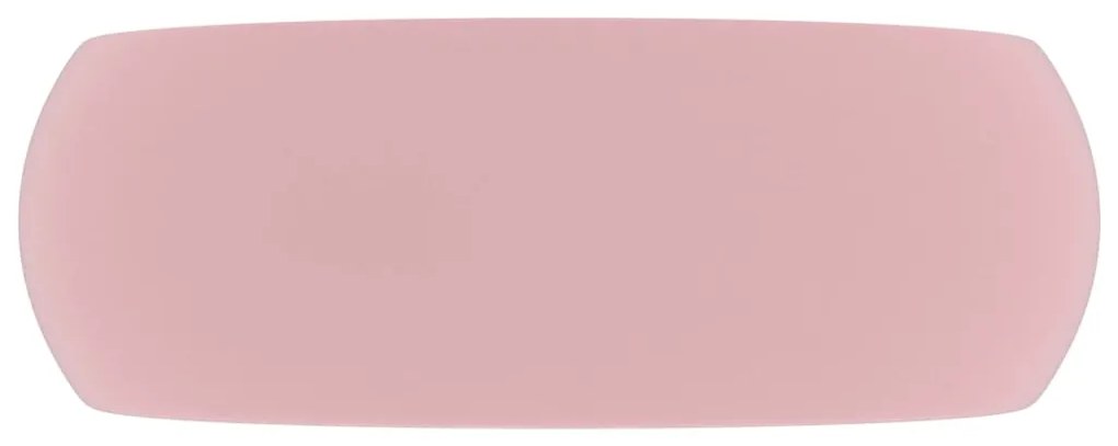 vidaXL Νιπτήρας Πολυτελής Στρογγυλός Ροζ Ματ 40 x 15 εκ. Κεραμικός