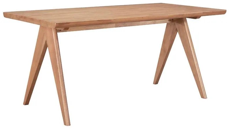 Τραπέζι Winslow ξύλο rubberwood σε ανοιχτό καρυδί χρώμα 180x85x75εκ