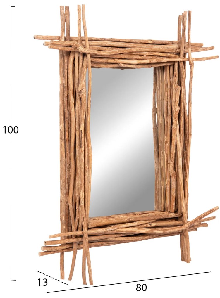 ΚΑΘΡΕΠΤΗΣ ΤΟΙΧΟΥ TWIGGER HM4442 DRIFTWOOD ΣΕ ΦΥΣΙΚΟ ΧΡΩΜΑ 80x15x100Υεκ (1 Τεμμάχια)