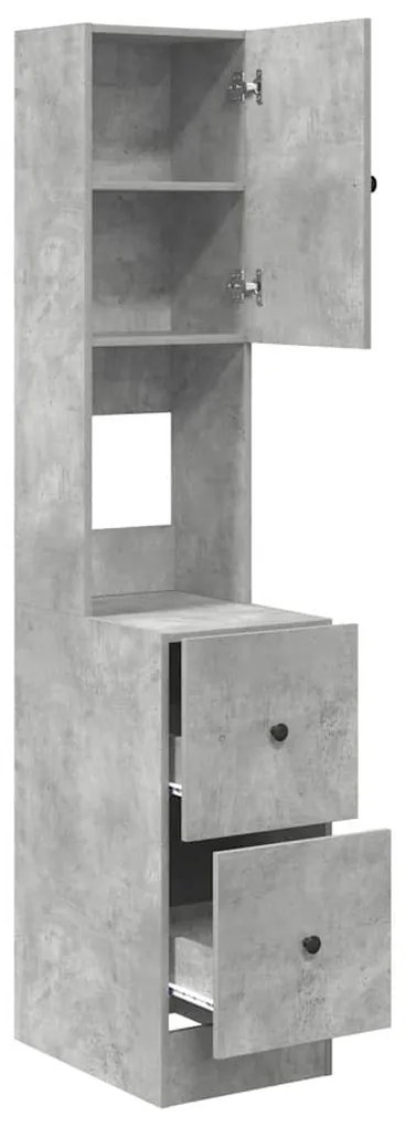 vidaXL Ντουλάπα Κουζίνας Γκρι 35 x 50 x 180 εκ. Επεξεργασμένο ξύλο