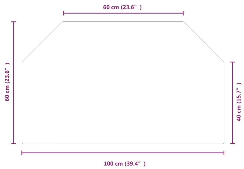 ΠΟΡΤΑ ΤΖΑΚΙΟΥ ΕΞΑΓΩΝΗ 100 X 60 ΕΚ. ΓΥΑΛΙΝΗ 324142