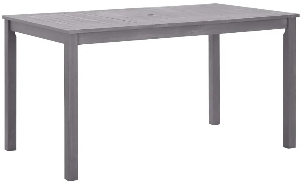 vidaXL Τραπέζι Κήπου Γκρι Πατίνα 140x80x74 εκ. από Μασίφ Ξύλο Ακακίας