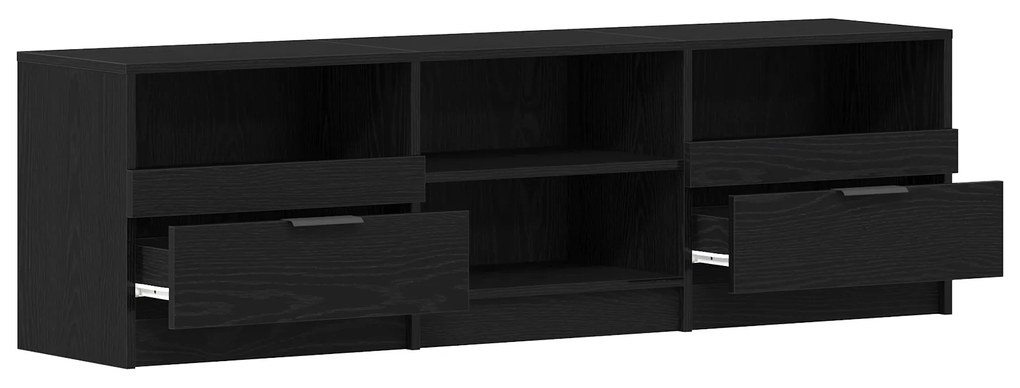 vidaXL Ντουλάπα τηλεόρασης Μαύρο Δρυς 150x33,5x45 εκ Επεξεργασμένο ξύλο