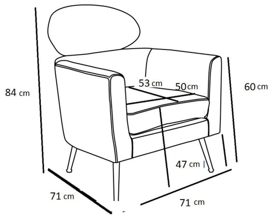 TESTA ΠΟΛΥΘΡΟΝΑ ΧΡΥΣΟ 86x72xH76cm - 01-3145 - 01-3145