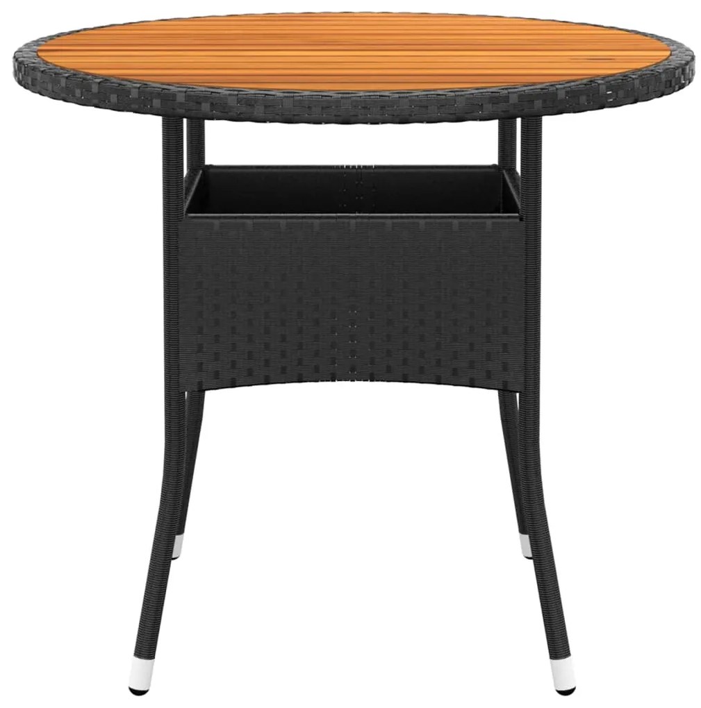 vidaXL Σετ Επίπλων Bistro Κήπου 3 τεμ. Μαύρο από Συνθετικό Ρατάν