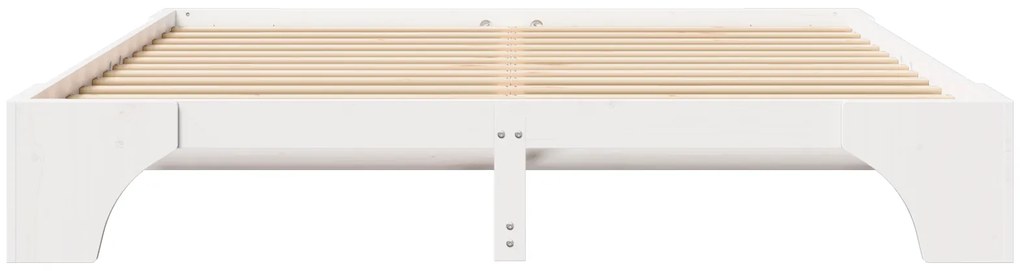 vidaXL Κρεβάτι Λευκό 180x200 εκ. από Μασίφ Ξύλο Πεύκου