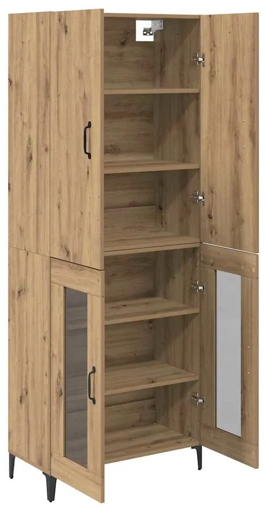 vidaXL Highboard Artisan Oak 69,5 x 34 x 180 εκ. Επεξεργασμένο ξύλο