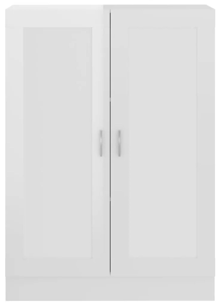 vidaXL Βιβλιοθήκη Γυαλιστερό Λευκό 82,5 x 30,5 x 115 εκ. Μοριοσανίδα