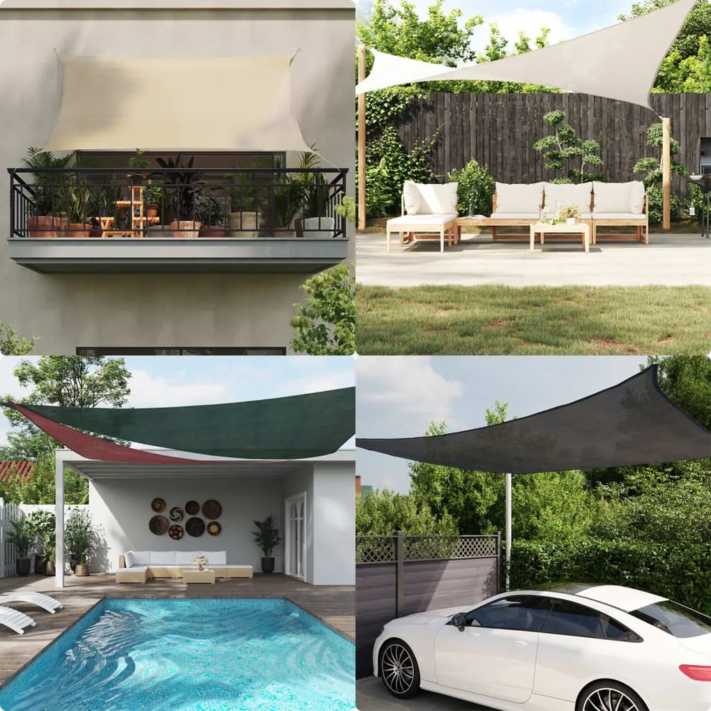 311105  SUNSHADE SAIL 160 G/M² ANTHRACITE 4/5X3 M HDPE 311105