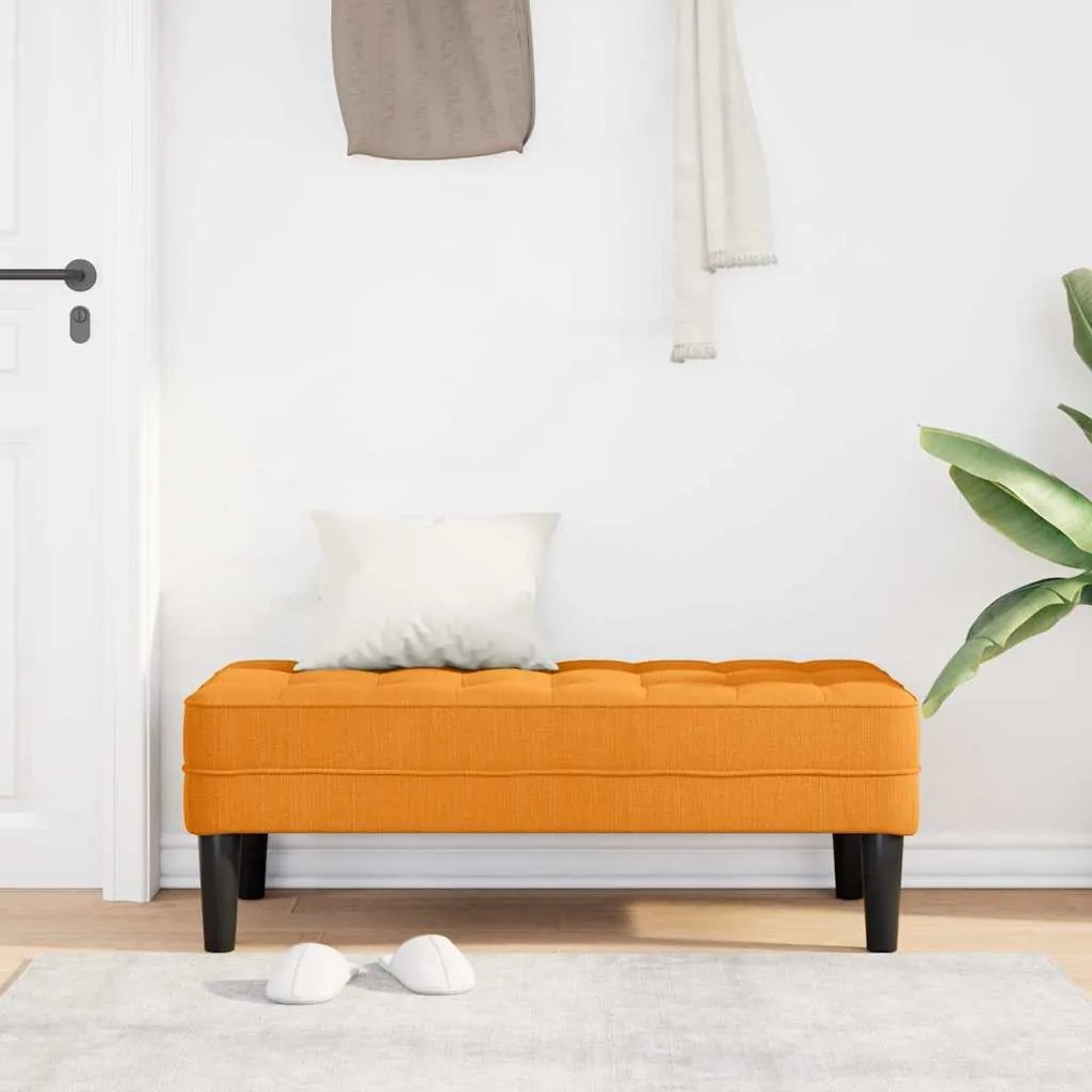 vidaXL παγκάκι Σκούρο κίτρινο 113 x 57 x 39 εκ. ύφασμα